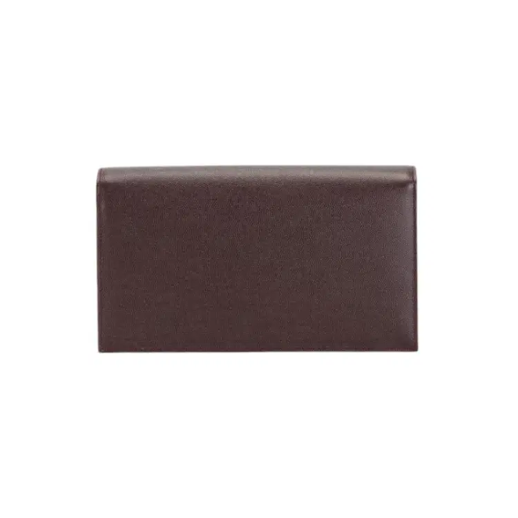 Saint Laurent Bordeaux Calf Leather Classic Monogram Clutch-Hover-Image