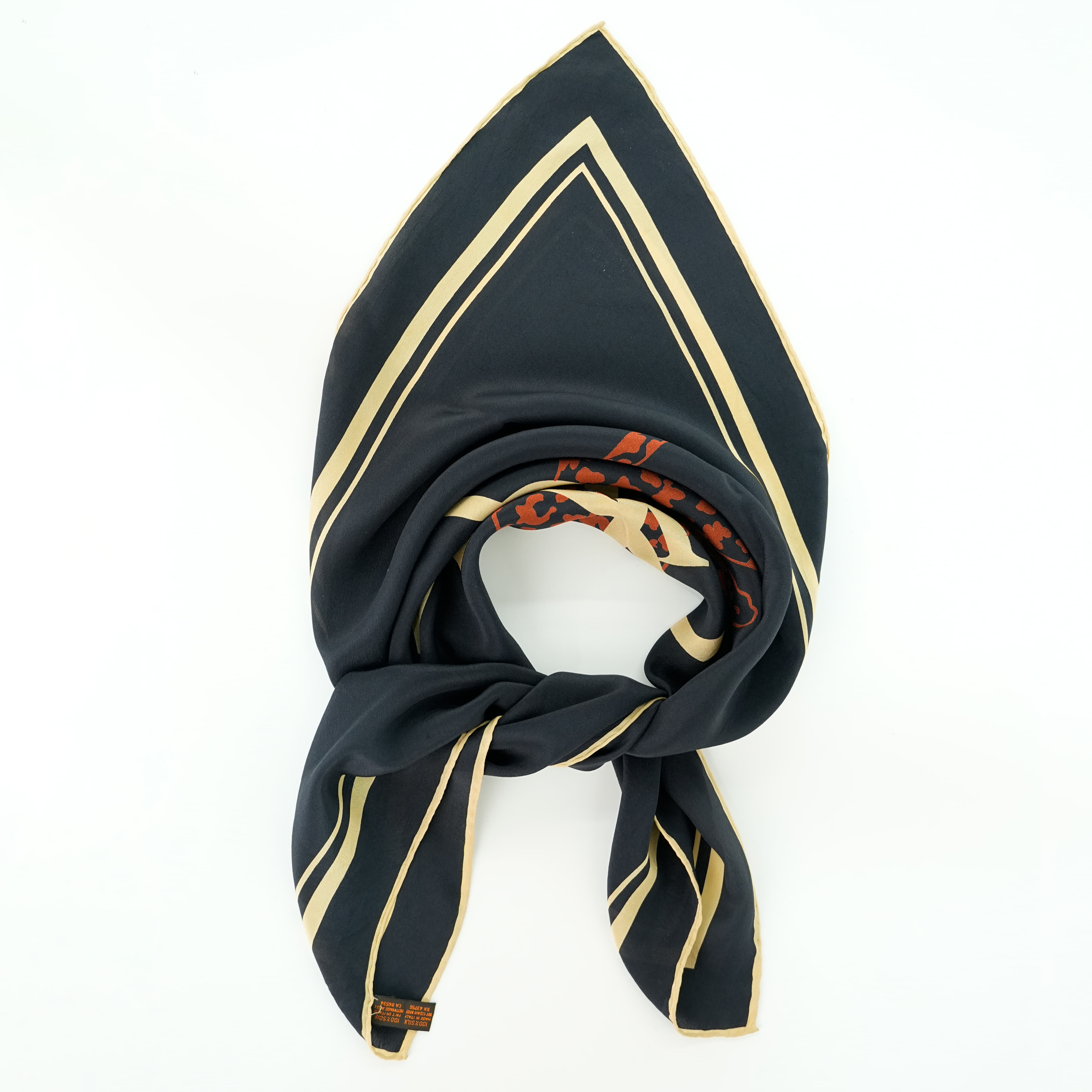 Saint Laurent Black printed scarf