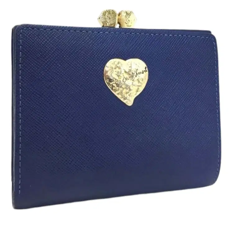 Yves Saint Laurent Heart Blue Bifold Wallet-Hover-Image