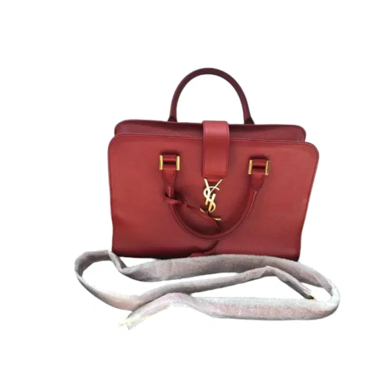 Saint Laurent Monogram Downtown Cabas Red Bag