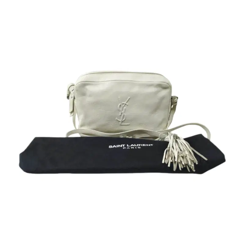 Yves Saint Laurent White Lou Camera Crossbody Bag