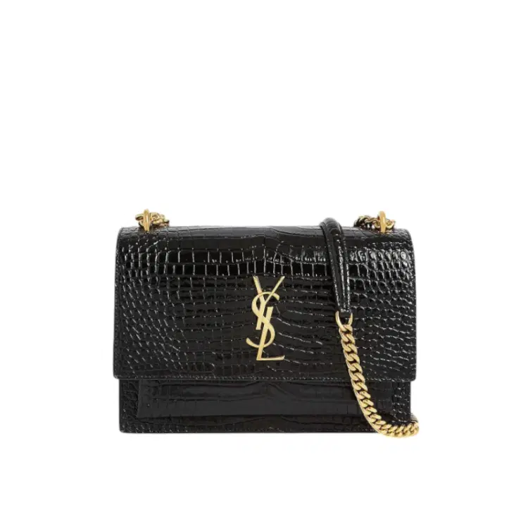 Saint Laurent Croc-effect Leather Shoulder Bag-Hover-Image