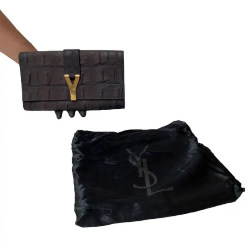 Saint Laurent Leather Y-ligne Clutch