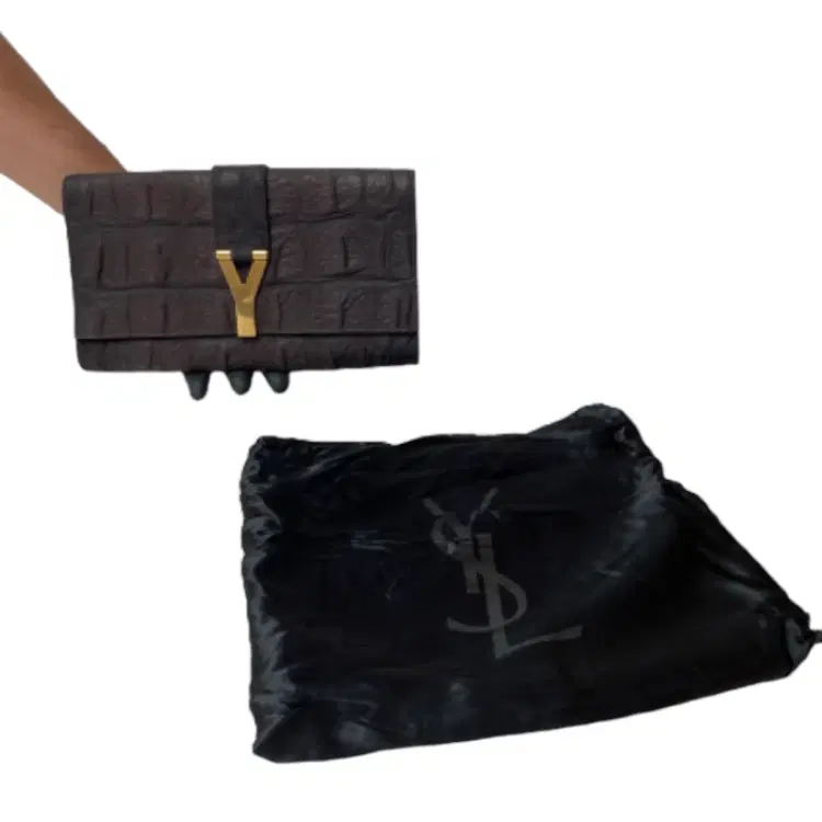 Saint Laurent Leather Y-ligne Clutch-Hover-Image