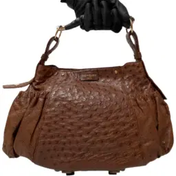 Luxepolis.com - India - Yves Saint Laurent Brown Ostrich Large