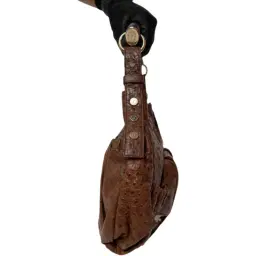 Luxepolis.com - India - Yves Saint Laurent Brown Ostrich Large