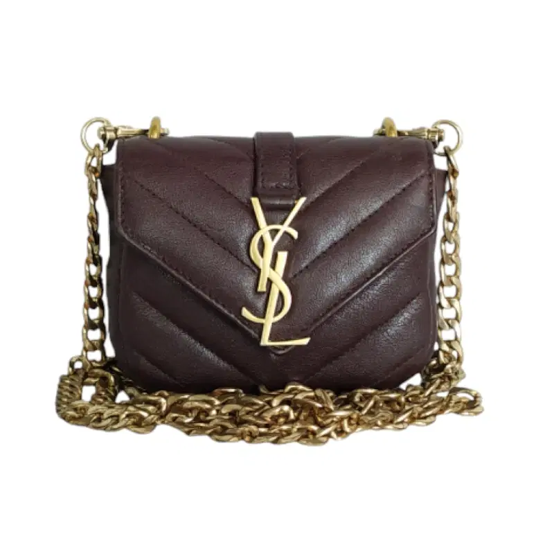 Saint Laurent Chevron Monogram Matelasse Mini College Bag ( Non YSL Chain)