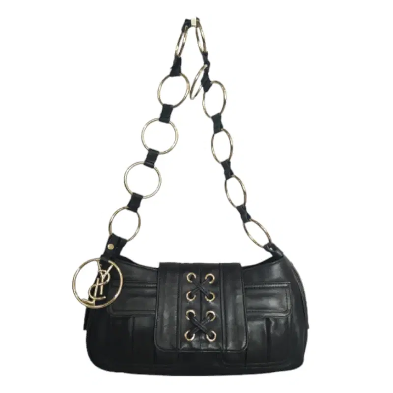 Yves Saint Laurent Black Leather Corset Baguette