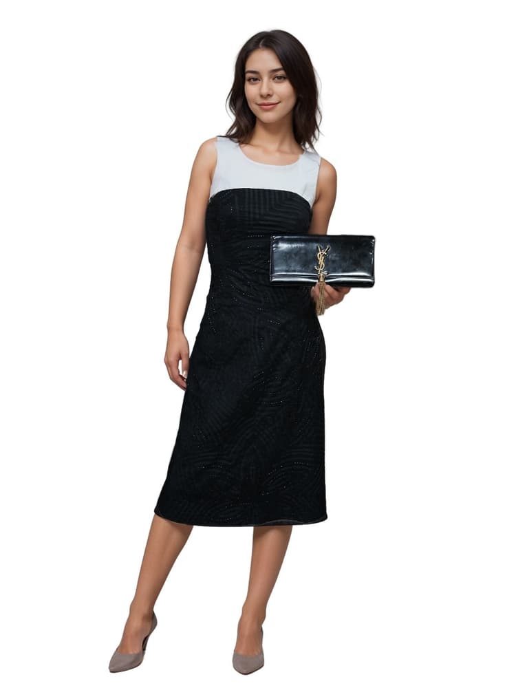 Saint Laurent Kate Tassel Leather Black Patent Clutch-Hover-Image