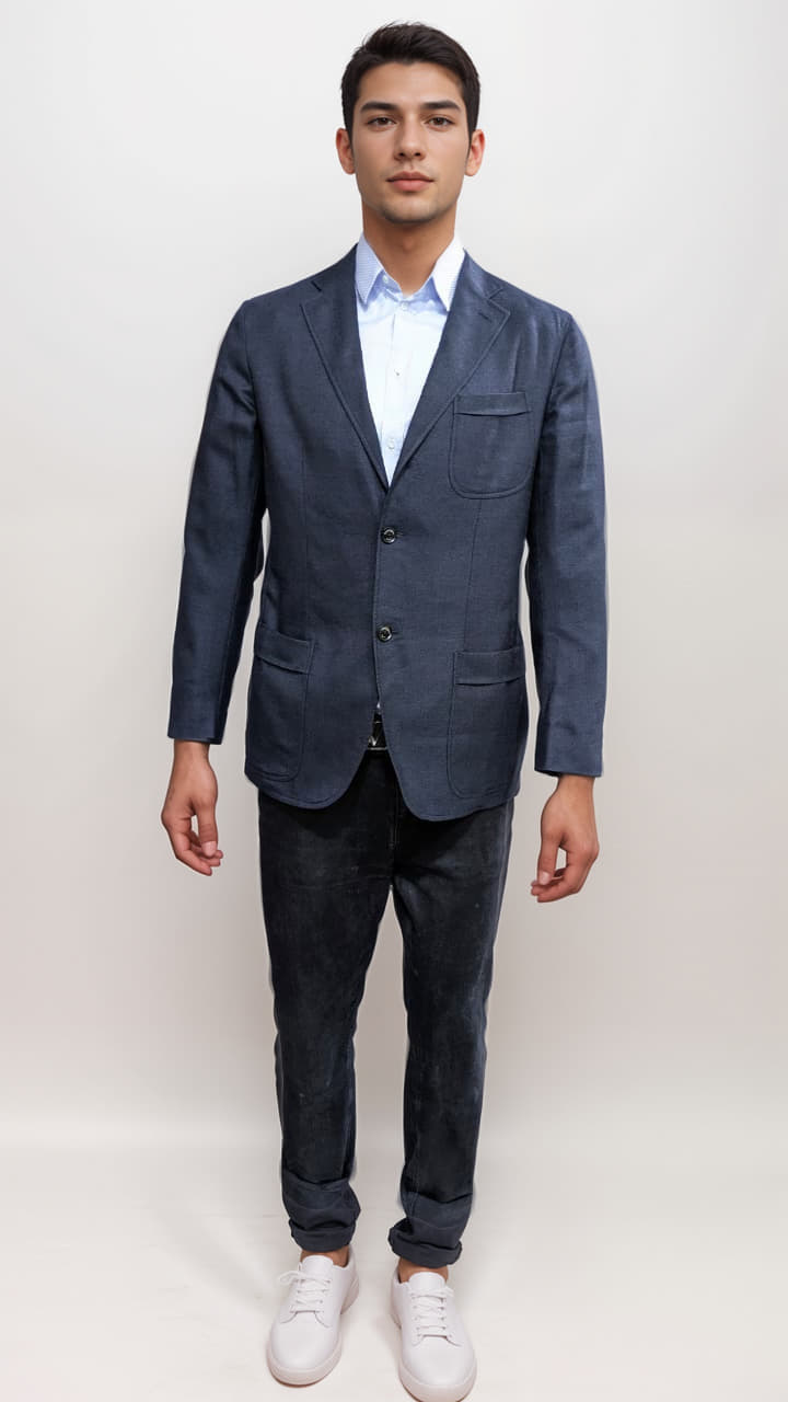 Zegna Navy Blue UEC16 EPP 312 Blazer-Hover-Image